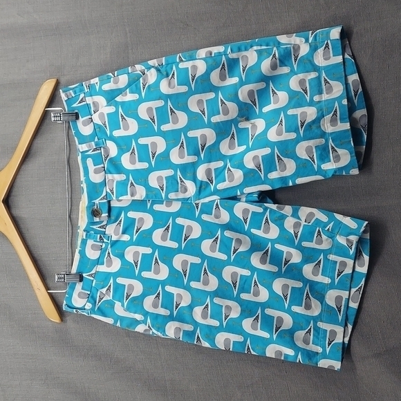 Loudmouth Shorts Mens Loudmouth Golf Shorts Seagulls Blue White
